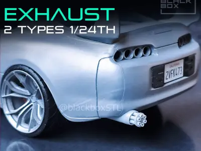CUSTOM EXHAUST FOR DIECAST AND MODELKITS 1-24th 3D print model
