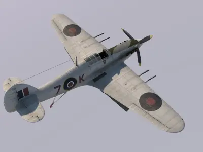 Hawker Hurricane MkIIC Carrier version 3D model