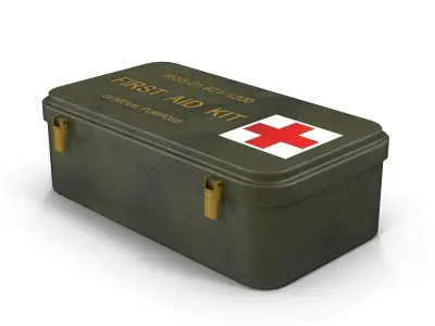 First aids kit 6 Low-poly 3D model