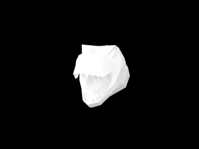 Tyrannosaurus Rex Head v1 002 Low-poly 3D model