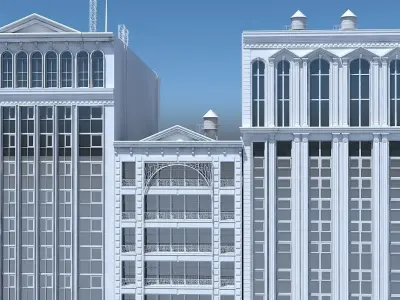 Commercial Building Facade 15 3D model