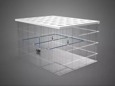 IRRIGATION HOSE SPRAYING LAYOUT AEROPONIC PLANT HOLE CULTIVATION 3D model