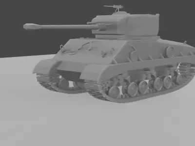 M4A3 Sherman Free low-poly 3D model