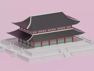 KOREA Gyeongbokgung Palace Geunjeongjeon Hall 3D model