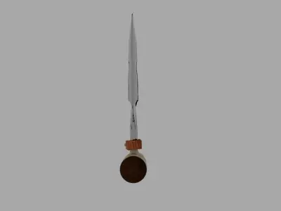 Grip Hunting Knife Low-poly 3D model