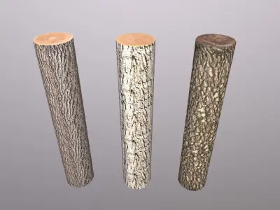 Wooden logs Free low-poly 3D model purchase
