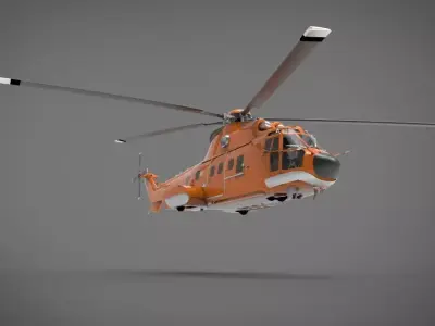 Helicopters H225 Super Puma 3D model