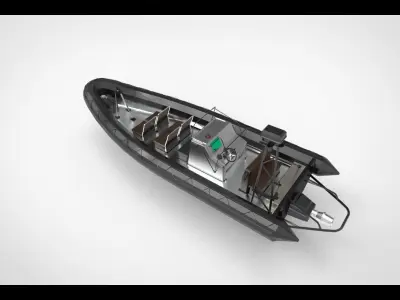 Rigid Hulled Inflatable Boat 3D model