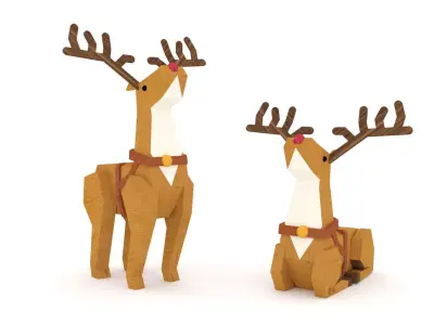 Rudolf wood  Sculpture 3D model