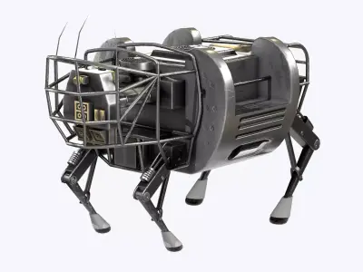 LS3 Robot Boston Dynamics Low-poly 3D model