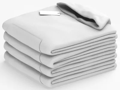 Folded Hooded Sweatshirt 4 Pile Color Variations(1) 3D model