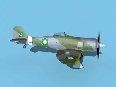 Hawker Tempest MKII PAF 3D model