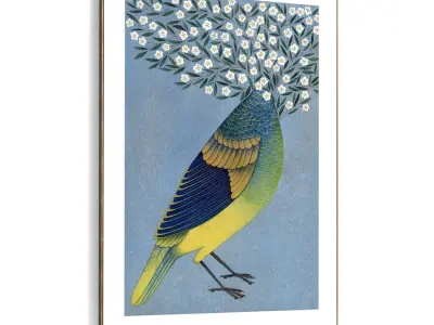 Plaster Two Photo Frame 401 Low-poly 3D model