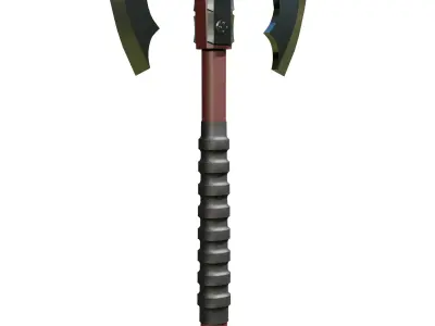 Extra Large Double-Headed Battle Axe 3D model