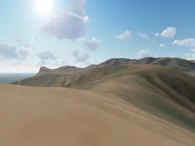 Mountain Valley Near Caleta Lobos Chile 3D model