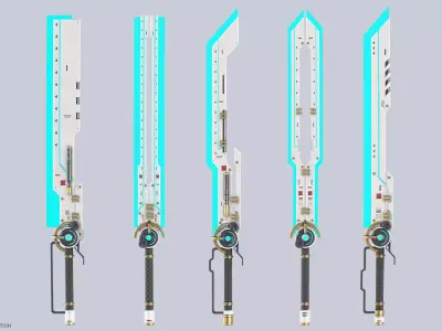 Scifi greatsword collection 3D Model Pack purchase