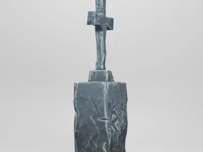 Stylized Memorial Low-poly 3D model