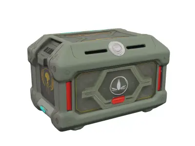 retro scifi ammo crate 3D model