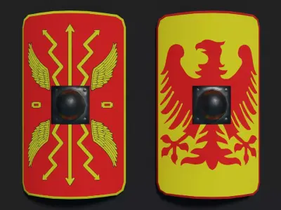 Scutum - Imperial Low-poly 3D model