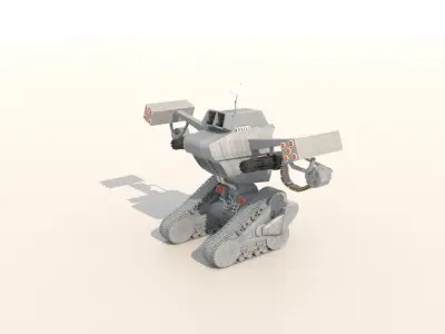 Sci-Fi Mecha Robotank Armored Military Vehicle 3D model