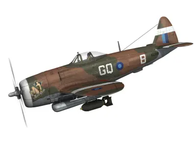 Republic P-47D Thunderbolt MK II - Jungle Queen 3D model