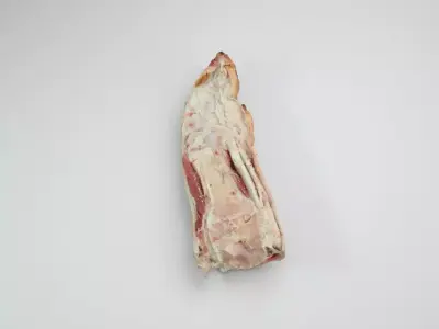 Raw Pig Foot Split on Half Low-poly 3D model