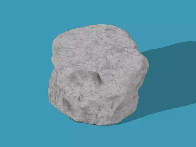 Raw stone stool Free low-poly 3D model