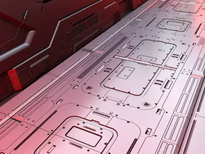 SCI FI FLOOR PANELS VOL 03 Free low-poly 3D model