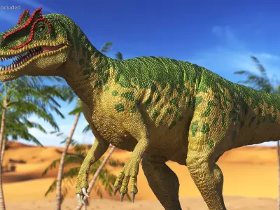 Rigged Dinosaurs Collection 7 for Maya 3D model