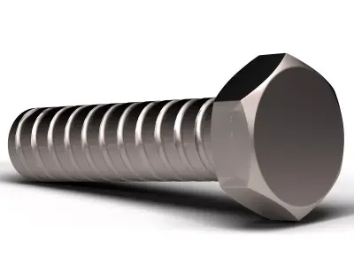 Hex Bolt Low-poly 3D model