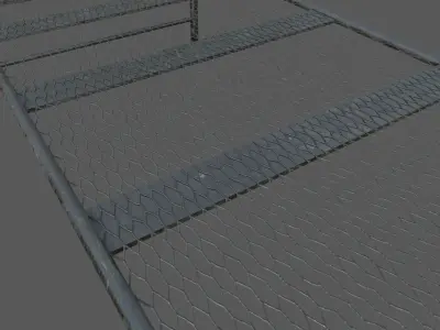 Military Bed 02 Low-poly 3D model