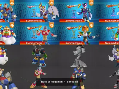 Boss Megaman 7 3D Model Collection