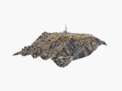 Hollywood Sign Low-poly 3D model