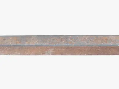 Metal Rail Piece Low-poly 3D model