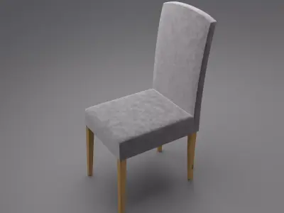Simple Low Poly Dining Chair Free low-poly 3D model