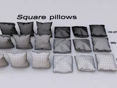 Pillow set of pillows Free 3D model