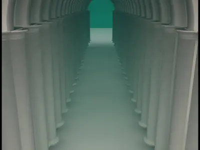 Infinity tunnel in water 3D model
