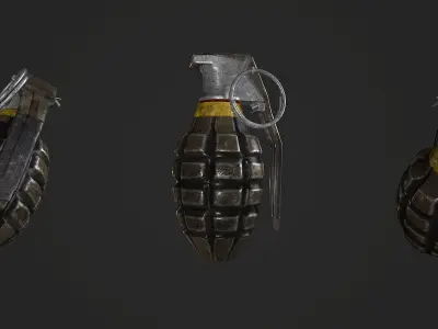 Grenade MK2 Low-poly 3D model