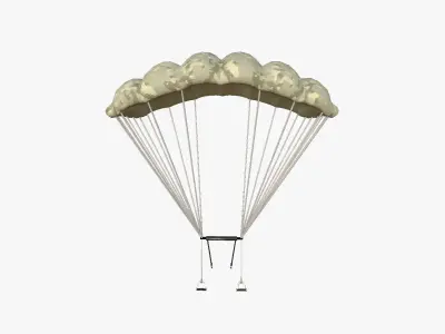 Parachute A08 Desert Camouflage - Character Accessories Design Low-poly 3D model