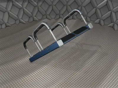 Sci-Fi Stairs - 27 - Blue Version  Low-poly 3D model