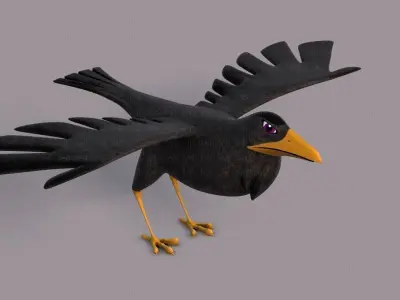 Bird V02 Low-poly 3D model