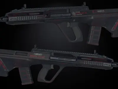 AUG A4 Low-poly 3D model