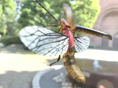 Firefly Insect Low-poly 3D model