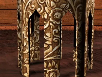 Historic Table Low-poly 3D model