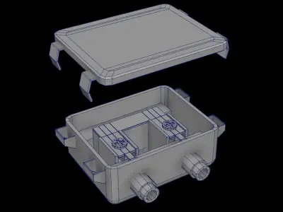Junction Box low poly Low-poly 3D model