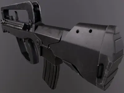 FAMAS G2 Rifle Low-poly 3D model