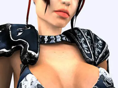 Fantasy amazon Low-poly 3D model