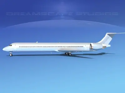 McDonnell Douglas MD83 Bare Metal 3D model