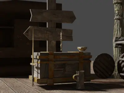 LowPoly MedievalPack V1 Free low-poly 3D model