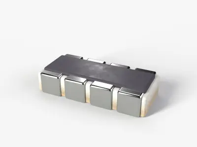 PBR SMD type Resistor model with 2K textures Low-poly 3D model